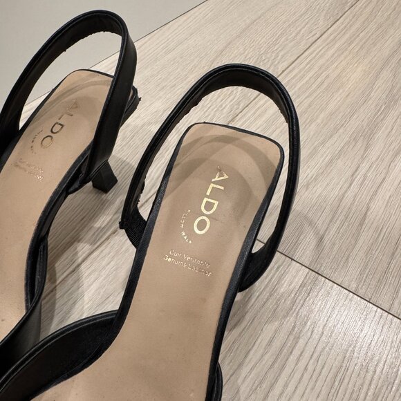 ALDO Genuine Leather Black Heels - Picture 9 of 9
